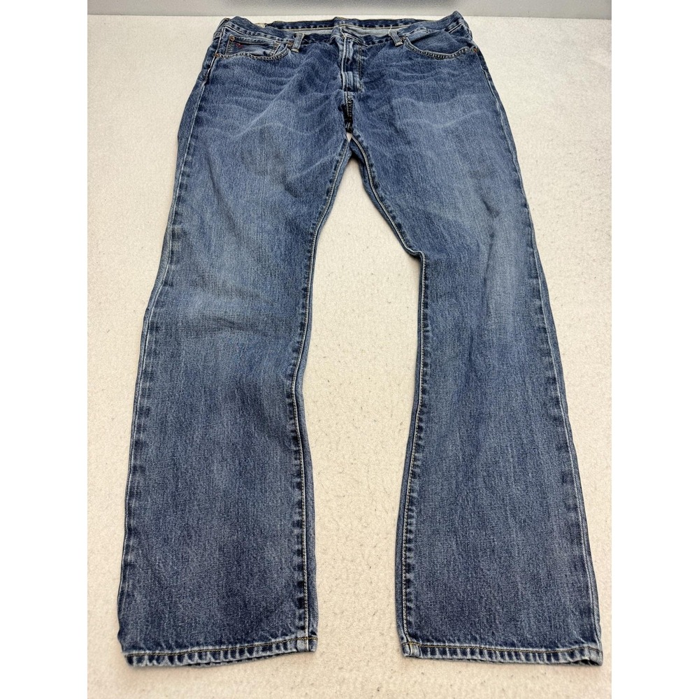 Polo Ralph Lauren Varick Slim Straight Jeans Mens 36x34 Blue Medium Wash Denim